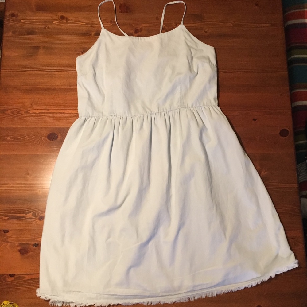 Light blue spring dress with adjustable straps